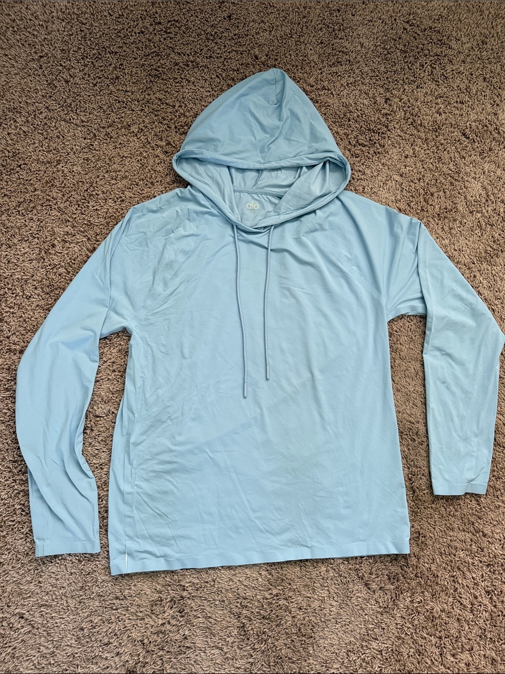 ALO Yoga Light Blue Men's Lightweight Hoodie